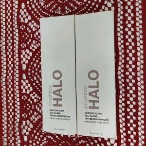 2X Smashbox~Halo Healthy Glow All-In-One Tinted Moisturizer SPF25~Dark & Tan Dar
